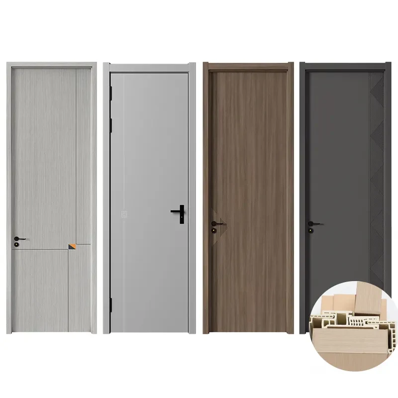 Porta de PVC para cozinha com kit de acessórios de encaixe
